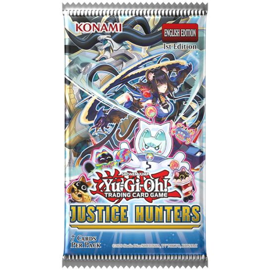 Yu-Gi-Oh Justice Hunters: Booster Pack of 7 Cards, English Edition